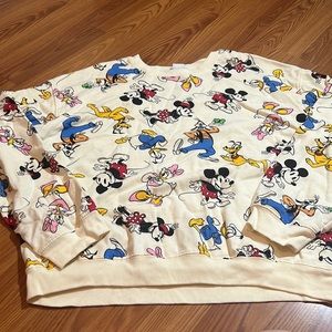 Mickey and friends women’s crew neck sweat shirt never worn